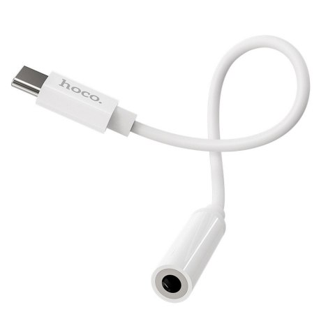 Adapter AUX USB C do Jack 3,5 mm Hoco LS30 biały