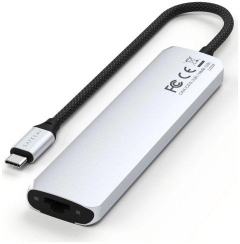 Adapter HUB 7w1 USB C Satechi Slim ST-P7SS srebrny