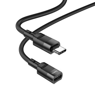 Adapter OTG USB C do USB C Hoco 3A 1,2 m U107 czarny