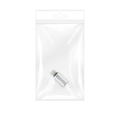 Adapter Typ C (żeński) do Lightning (męski) srebrny