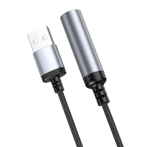 Adapter USB A do zapalniczka samochodowa Hoco 0,3 m UA30 czarny