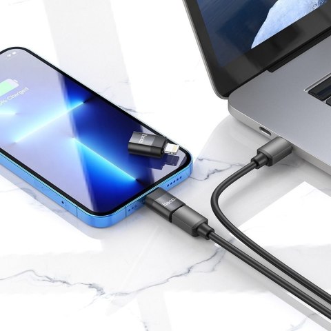 Adapter USB C do Lightning Hoco UA17 czarny