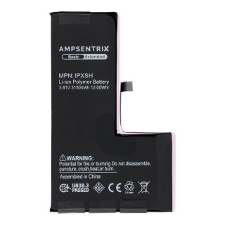 AmpSentrix Basic bateria do iPhone XS (zwiększona pojemność 3150 mAh)