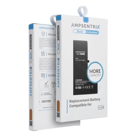 AmpSentrix Basic bateria do iPhone XS (zwiększona pojemność 3150 mAh)