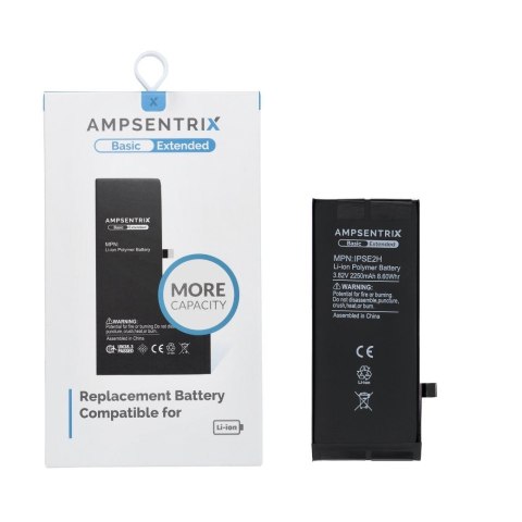 AmpSentrix Basic bateria do iPhone SE 2020 (zwiększona pojemność 2250 mAh)