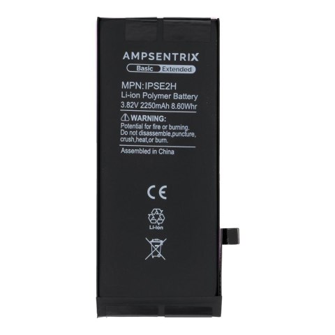 AmpSentrix Basic bateria do iPhone SE 2020 (zwiększona pojemność 2250 mAh)