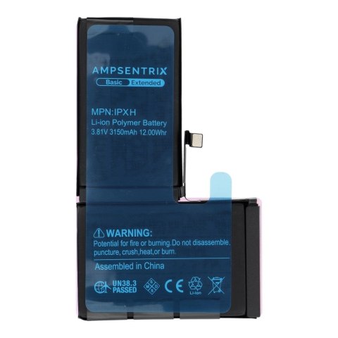AmpSentrix Basic bateria do iPhone X (zwiększona pojemność 3150 mAh)