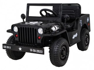 Autko Wojskowe Retro dla dzieci Czarny + Napęd 4x4