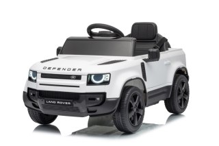 Auto Land Rover Defender białe na akumulator dla dzieci + pilot R/C
