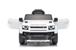 Auto Land Rover Defender białe na akumulator dla dzieci + pilot R/C