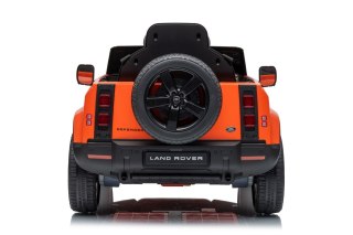 Auto Land Rover Defender pomarańczowe na akumulator dla dzieci + pilot R/C