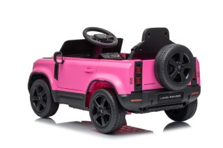 Auto Land Rover Defender różowe na akumulator dla dzieci + pilot R/C