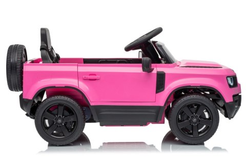 Auto Land Rover Defender różowe na akumulator dla dzieci + pilot R/C