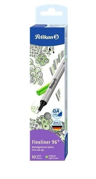 Cienkopis Fineliner 96 0,4mm jasnozielony (10szt)