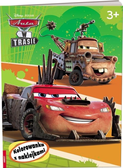 Disney. Auta w trasie. Kolorowanka z naklejkami
