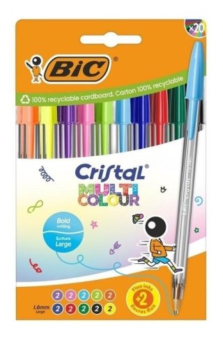 Długopis Cristal Multi Color mix 20szt BIC