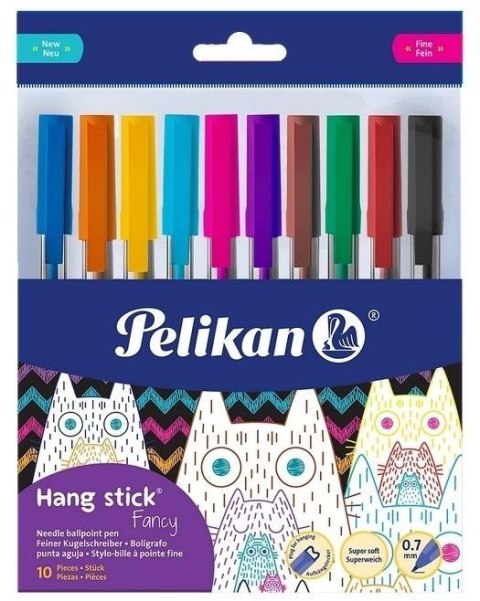 Długopis Hang Stick 0,7mm 10kol. PELIKAN