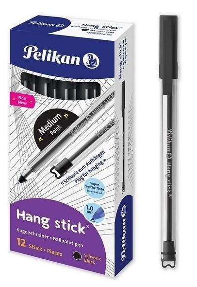 Długopis Hang Stick 1mm czarny (12szt) PELIKAN