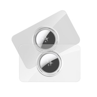 DUX DUCIS etui ochronne w kształcie karty do AirTag 2 szt transparentne + czarne