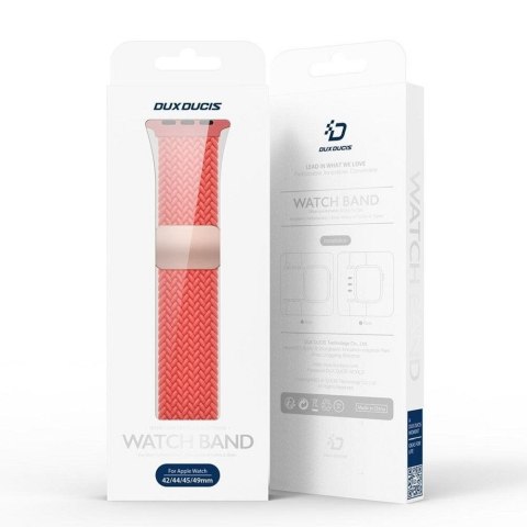 DUX DUCIS pasek MIXTURE PRO pleciony do Apple Watch 38 / 40 / 41 mm guava