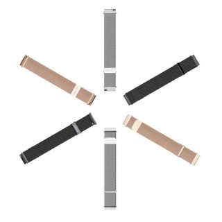 DUX DUCIS pasek MILANESE magnetyczny ze stali nierdzewnej 22 mm czarny