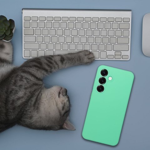 Etui na Honor 400 PRO Silicone 2mm (camera protection) miętowe