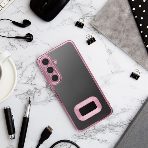 Etui na Honor X7A Glam pudrowy róż