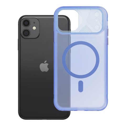 Etui na iPhone 11 Aurora zgodne z MagSafe niebieskie