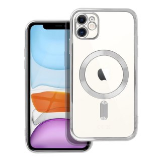 Etui na iPhone 11 Electro Mag Cover zgodne z MagSafe srebrne