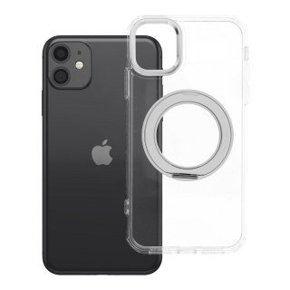 Etui na iPhone 11 Frame Circle Stand zgodne z MagSafe transparentne