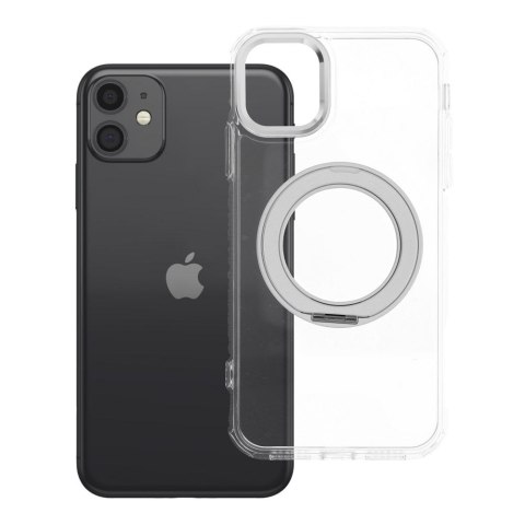 Etui na iPhone 11 Frame Circle Stand zgodne z MagSafe transparentne