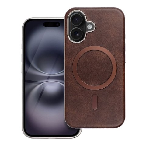 Etui na iPhone 11 Gentleman Mag Cover zgodne z MagSafe brązowe