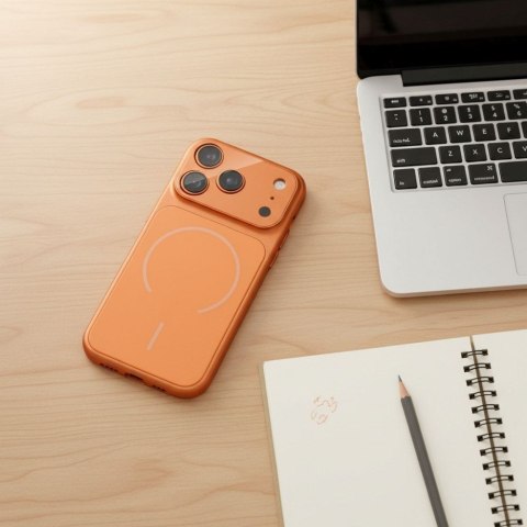 Etui na iPhone 11 Make 17 zgodne z MagSafe pomarańczowe
