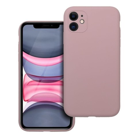 Etui na iPhone 11 Silicone 2mm (camera protection) pudrowy róż