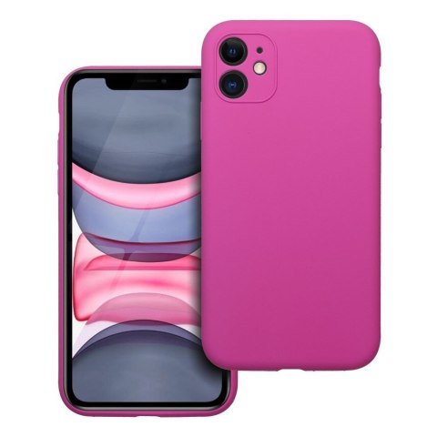 Etui na iPhone 11 Silicone 2mm (camera protection) różowe