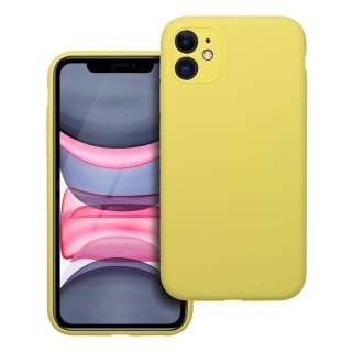 Etui na iPhone 11 Silicone 2mm (camera protection) zółte