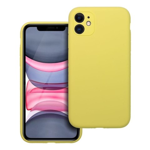 Etui na iPhone 11 Silicone 2mm (camera protection) zółte