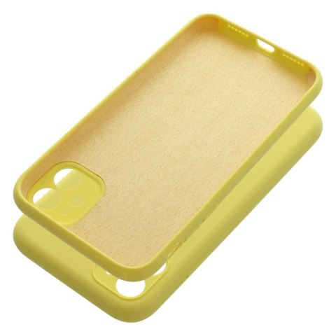 Etui na iPhone 11 Silicone 2mm (camera protection) zółte
