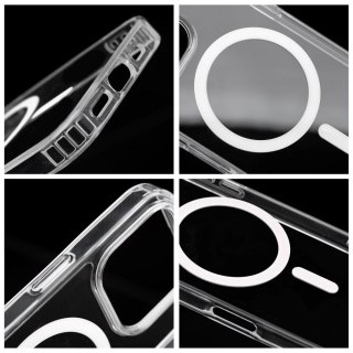 Etui na iPhone 12 / 12 PRO Drop Glue Colorful Ring Mag Cover zgodne z MagSafe białe