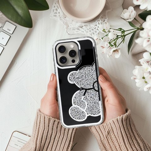 Etui na iPhone 12 / 12 PRO Teddy Bear srebrne