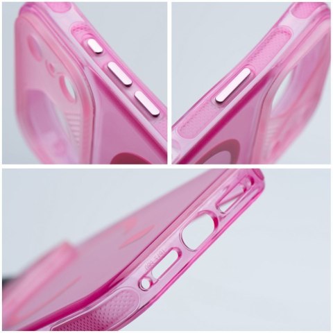 Etui na iPhone 12 / 12 Pro Aurora zgodne z MagSafe różowe