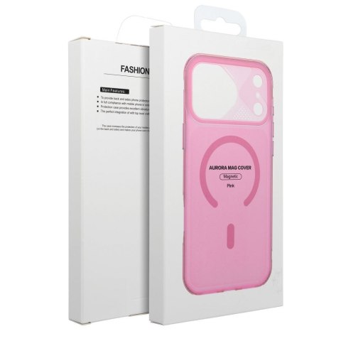 Etui na iPhone 12 / 12 Pro Aurora zgodne z MagSafe różowe