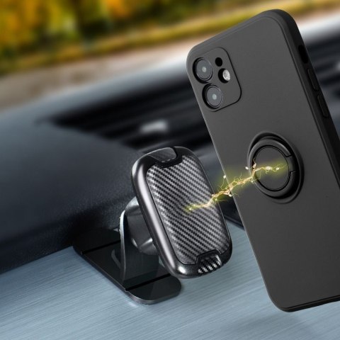Etui na iPhone 12 PRO MAX Silicone Ring czarne