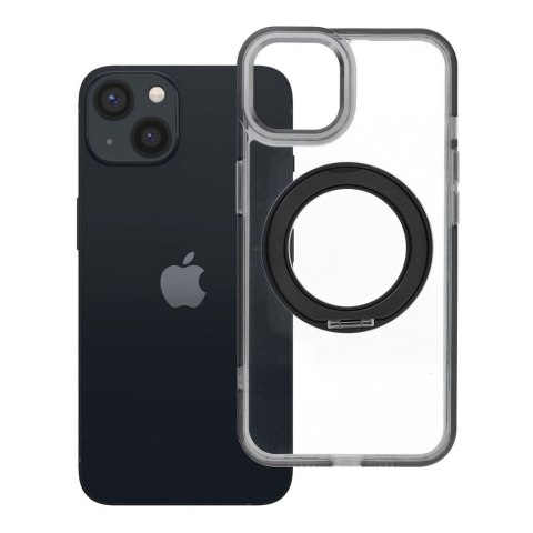 Etui na iPhone 13 Frame Circle Stand zgodne z MagSafe czarne