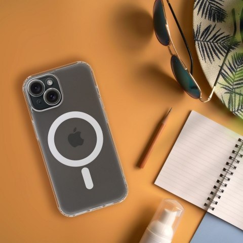 Etui na iPhone 14 PLUS Frost Mag Cover zgodne z MagSafe (camera protection) transparentne zmrożony