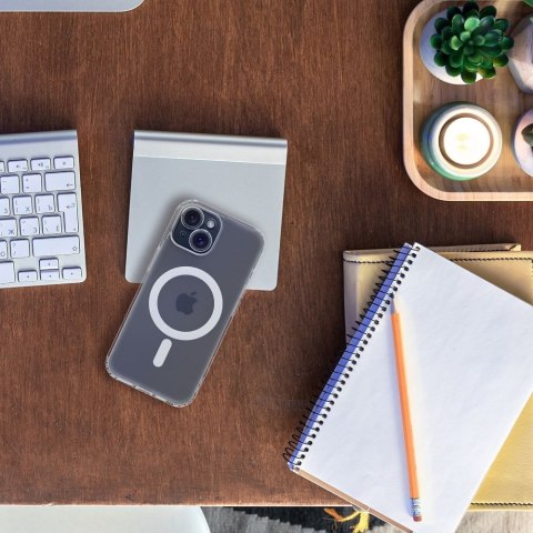 Etui na iPhone 14 PLUS Frost Mag Cover zgodne z MagSafe (camera protection) transparentne zmrożony