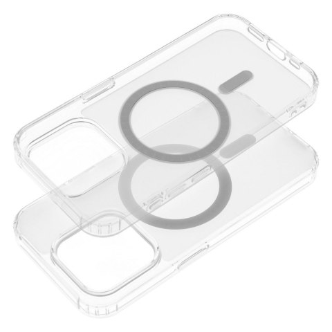 Etui na iPhone 15 PLUS Frost Mag Cover zgodne z MagSafe transparentne zmrożony