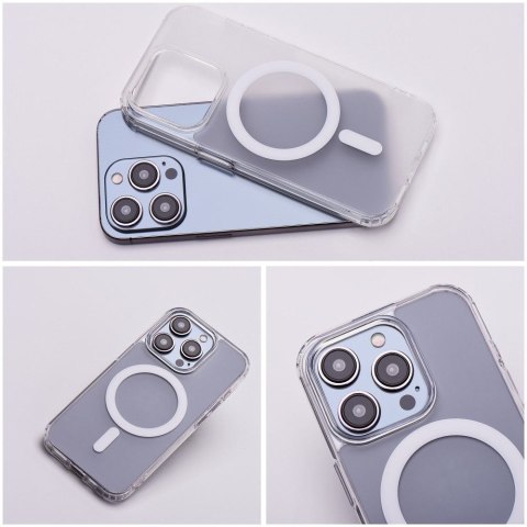 Etui na iPhone 15 PLUS Frost Mag Cover zgodne z MagSafe transparentne zmrożony