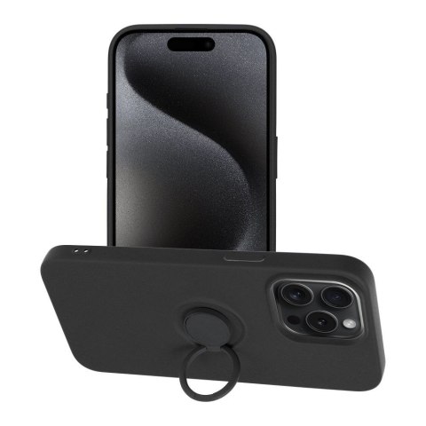 Etui na iPhone 15 PRO MAX Silicone Ring czarne