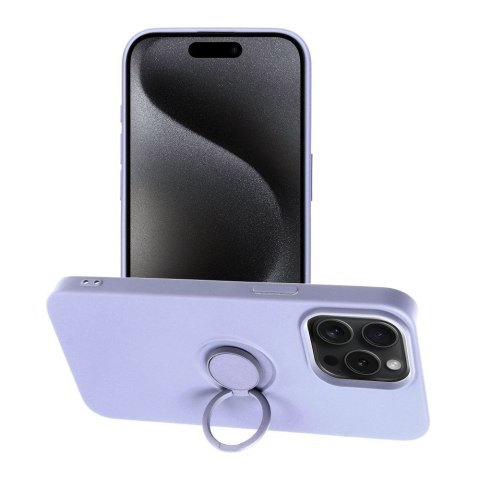 Etui na iPhone 15 PRO MAX Silicone Ring fioletowe